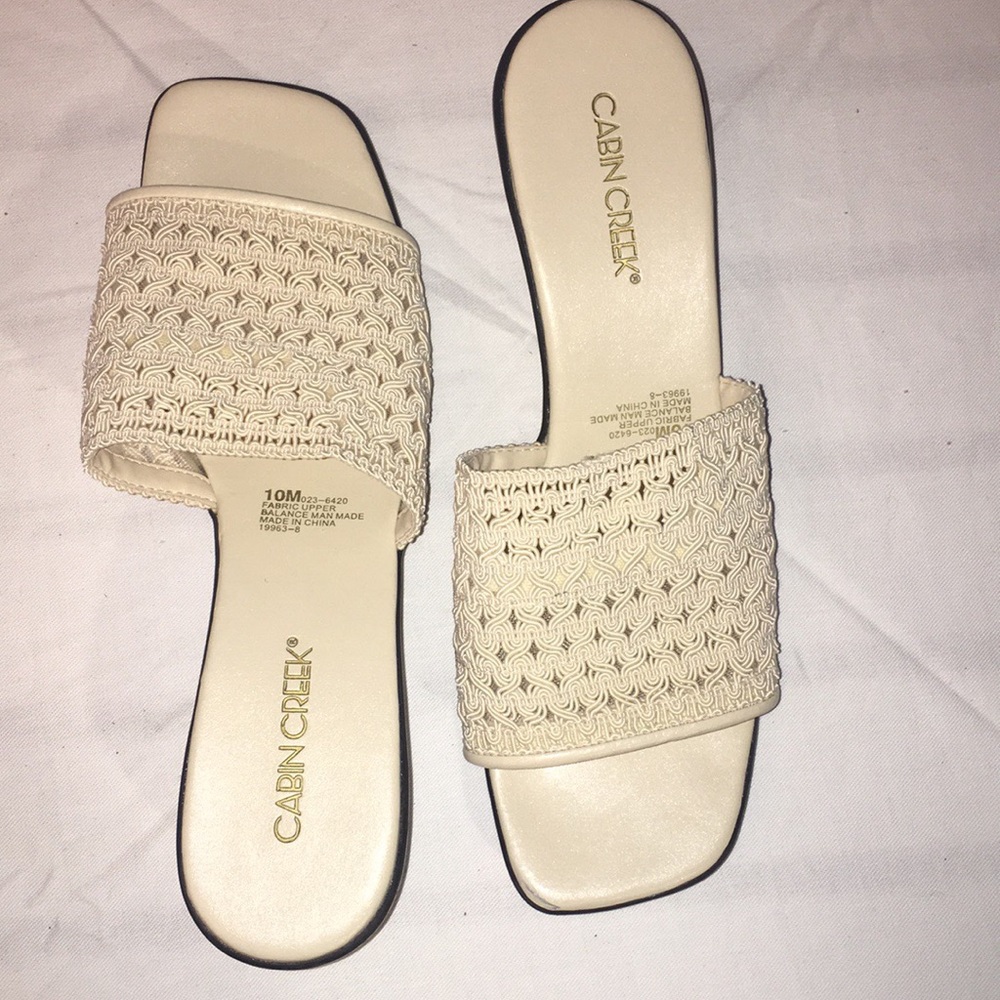 CABIN CREEK "GINNY" NATURAL / NUDE SLIP ON. Sz 10